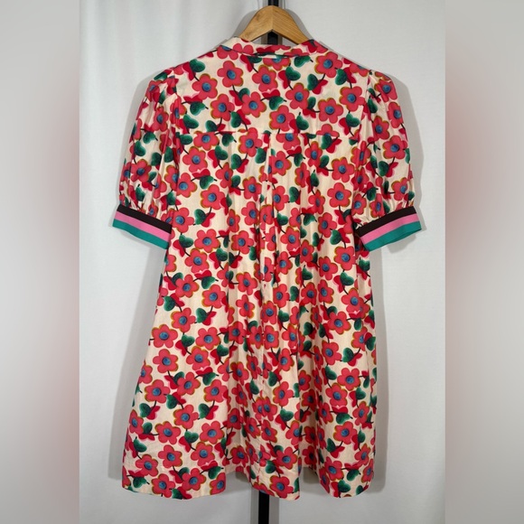 NWOT Entro Red Floral Puff Sleeve Dress Size 1X - Picture 7 of 11